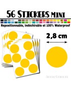 56 Ronds 2,8 cm - Stickers mini gommettes