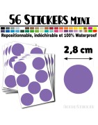 56 Ronds 2,8 cm - Stickers mini gommettes