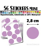 56 Ronds 2,8 cm - Stickers mini gommettes