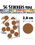 56 Ronds 2,8 cm - Stickers mini gommettes