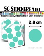 56 Ronds 2,8 cm - Stickers mini gommettes