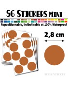 56 Ronds 2,8 cm - Stickers mini gommettes
