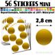56 Ronds 2,8 cm - Stickers mini gommettes