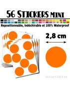 56 Ronds 2,8 cm - Stickers mini gommettes