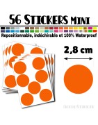 56 Ronds 2,8 cm - Stickers mini gommettes