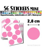 56 Ronds 2,8 cm - Stickers mini gommettes