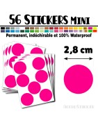 56 Ronds 2,8 cm - Stickers mini gommettes