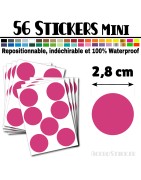 56 Ronds 2,8 cm - Stickers mini gommettes