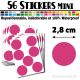 56 Ronds 2,8 cm - Stickers mini gommettes