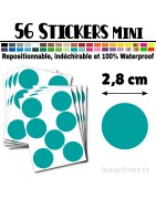 56 Ronds 2,8 cm - Stickers mini gommettes