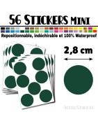 56 Ronds 2,8 cm - Stickers mini gommettes