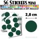 56 Ronds 2,8 cm - Stickers mini gommettes
