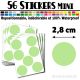 56 Ronds 2,8 cm - Stickers mini gommettes