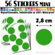 56 Ronds 2,8 cm - Stickers mini gommettes