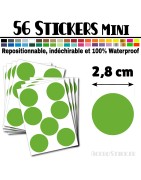 56 Ronds 2,8 cm - Stickers mini gommettes