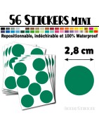 56 Ronds 2,8 cm - Stickers mini gommettes