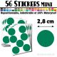 56 Ronds 2,8 cm - Stickers mini gommettes