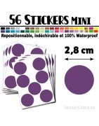 56 Ronds 2,8 cm - Stickers mini gommettes