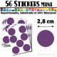 56 Ronds 2,8 cm - Stickers mini gommettes