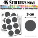 48 Ronds 3 cm - Stickers mini gommettes