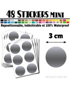 48 Ronds 3 cm - Stickers mini gommettes