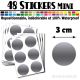 48 Ronds 3 cm - Stickers mini gommettes