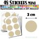 48 Ronds 3 cm - Stickers mini gommettes