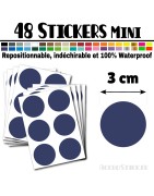 48 Ronds 3 cm - Stickers mini gommettes