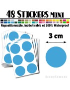 48 Ronds 3 cm - Stickers mini gommettes