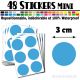 48 Ronds 3 cm - Stickers mini gommettes