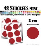48 Ronds 3 cm - Stickers mini gommettes