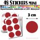 48 Ronds 3 cm - Stickers mini gommettes