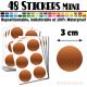 48 Ronds 3 cm - Stickers mini gommettes