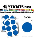 48 Ronds 3 cm - Stickers mini gommettes