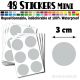 48 Ronds 3 cm - Stickers mini gommettes