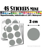 48 Ronds 3 cm - Stickers mini gommettes