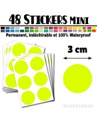 48 Ronds 3 cm - Stickers mini gommettes
