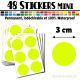 48 Ronds 3 cm - Stickers mini gommettes