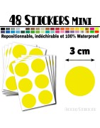 48 Ronds 3 cm - Stickers mini gommettes