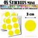 48 Ronds 3 cm - Stickers mini gommettes