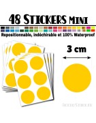 48 Ronds 3 cm - Stickers mini gommettes