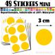 48 Ronds 3 cm - Stickers mini gommettes