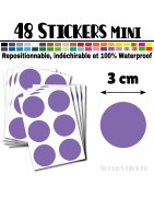 48 Ronds 3 cm - Stickers mini gommettes