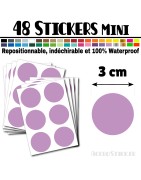 48 Ronds 3 cm - Stickers mini gommettes