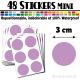 48 Ronds 3 cm - Stickers mini gommettes