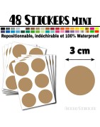 48 Ronds 3 cm - Stickers mini gommettes