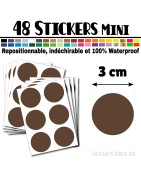 48 Ronds 3 cm - Stickers mini gommettes