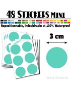 48 Ronds 3 cm - Stickers mini gommettes