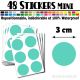 48 Ronds 3 cm - Stickers mini gommettes