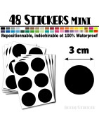 48 Ronds 3 cm - Stickers mini gommettes